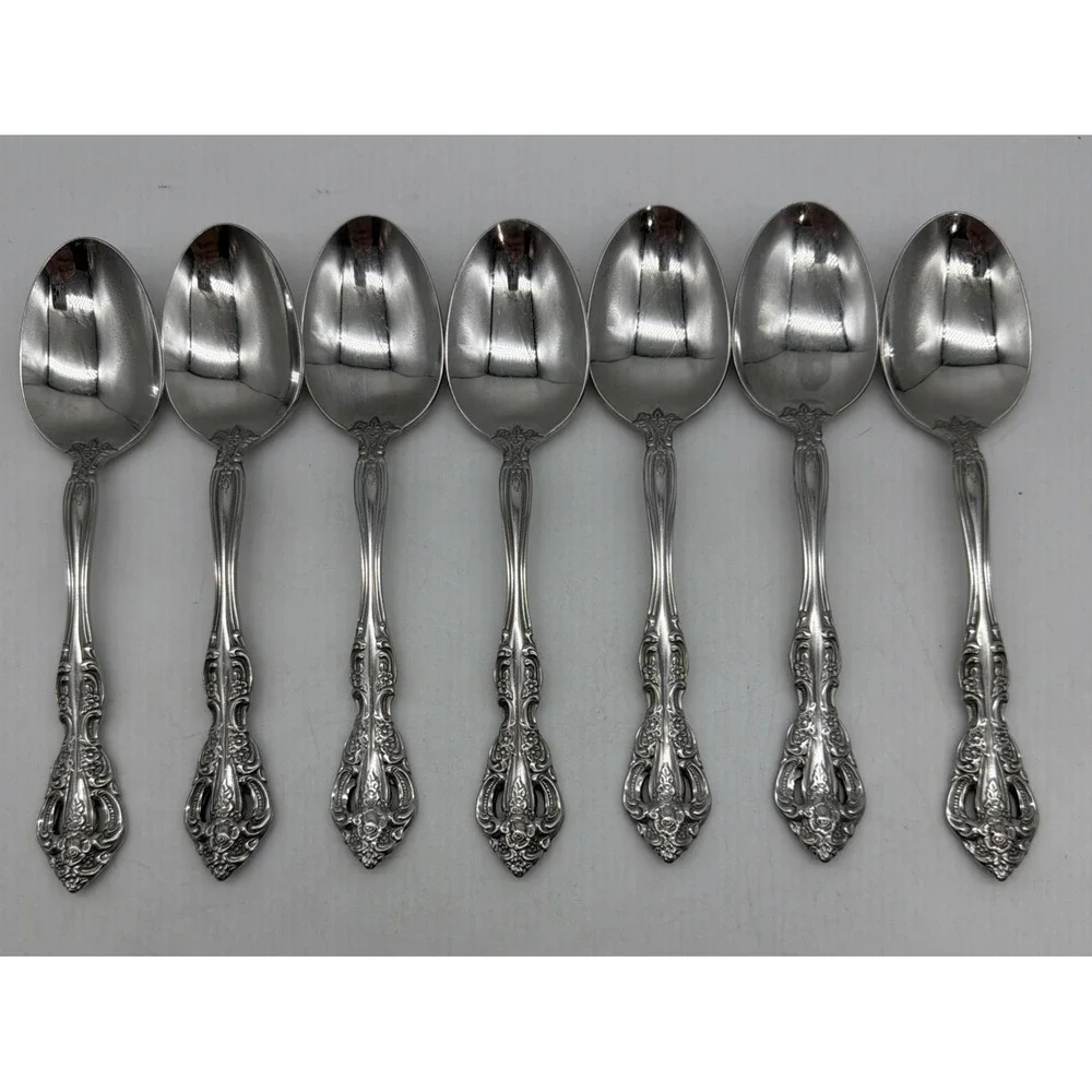 (7X) Oneida MICHELANGELO HERITAGE Stainless DINNER SPOON OVAL SOUP Silverware